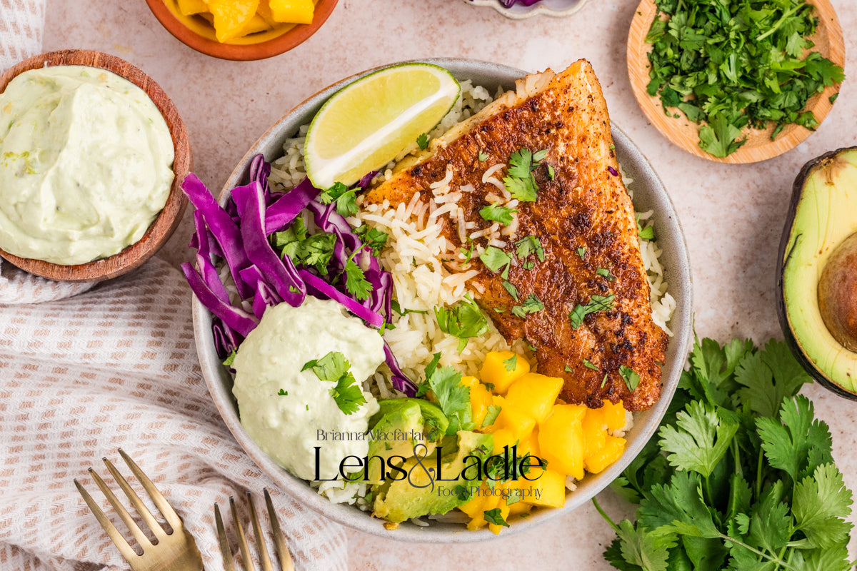 Fish Taco bowls and Cilantro Lime Rice-2 Exclusive Recipe Sets