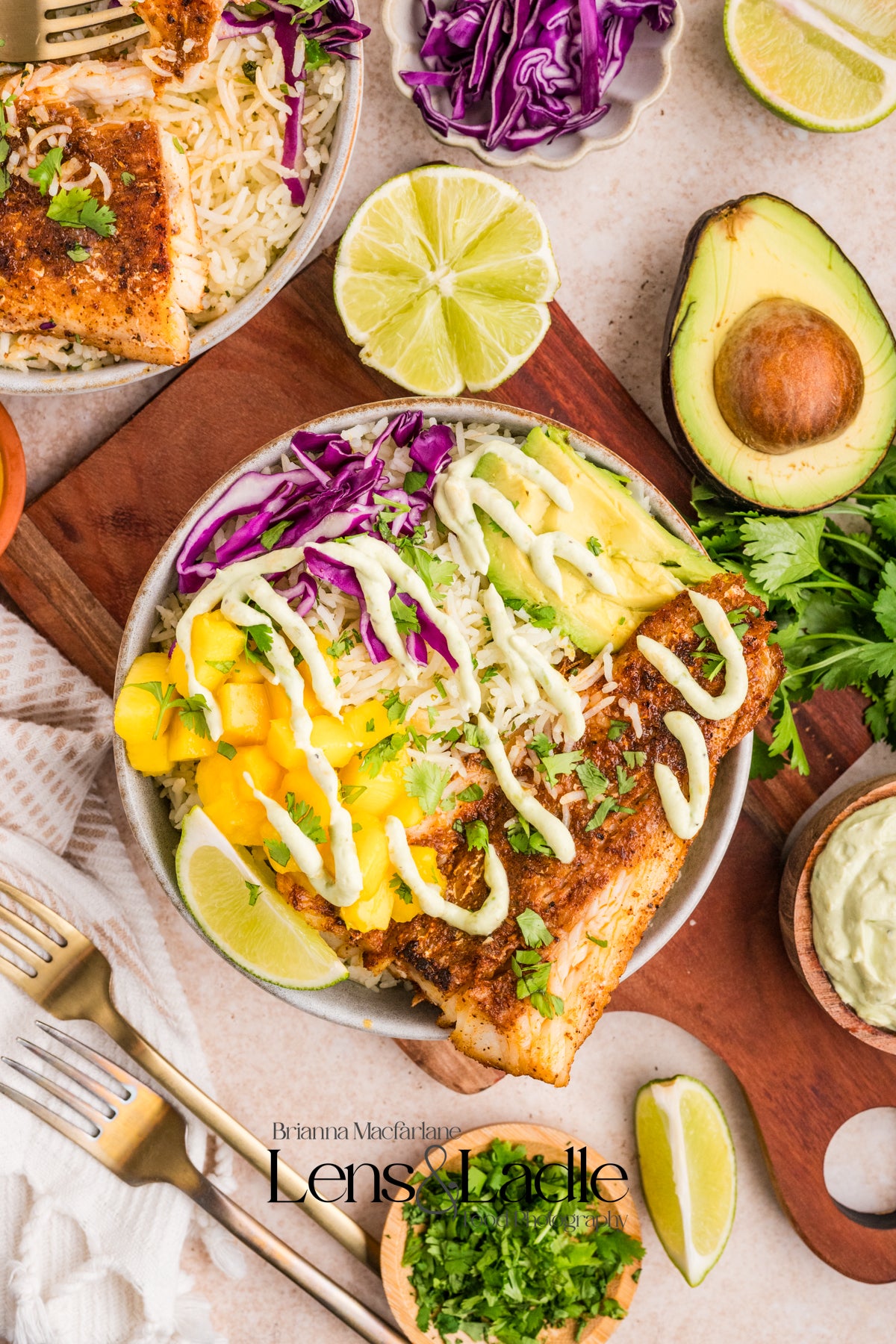 Fish Taco bowls and Cilantro Lime Rice-2 Exclusive Recipe Sets