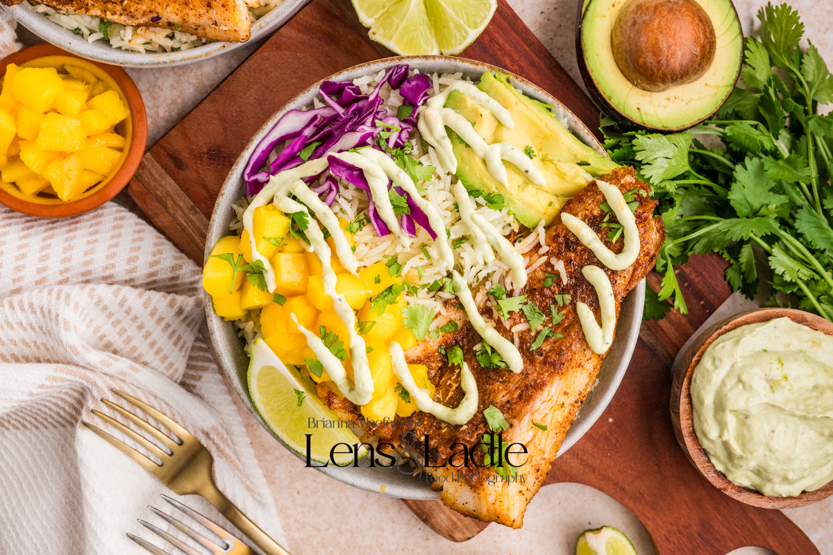 Fish Taco bowls and Cilantro Lime Rice-2 Exclusive Recipe Sets