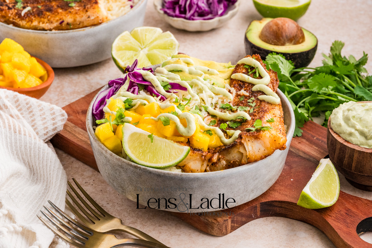 Fish Taco bowls and Cilantro Lime Rice-2 Exclusive Recipe Sets