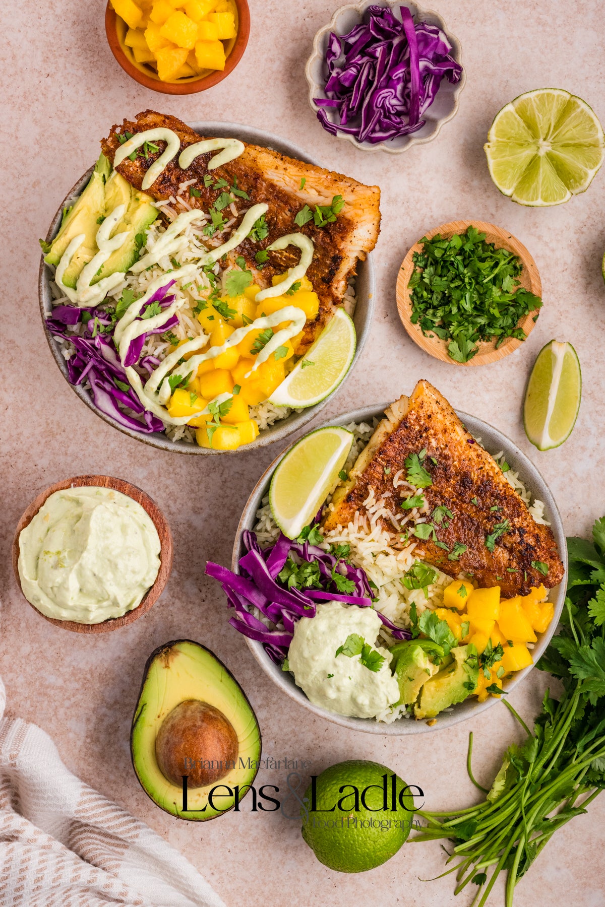 Fish Taco bowls and Cilantro Lime Rice-2 Exclusive Recipe Sets