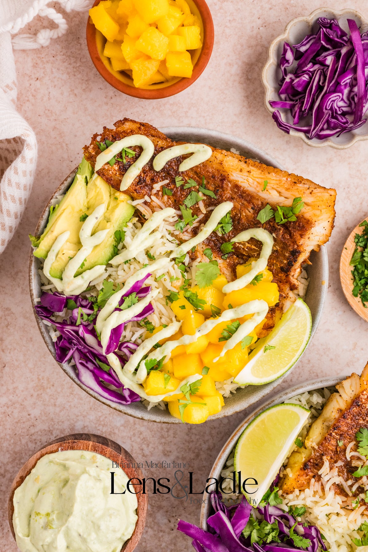 Fish Taco bowls and Cilantro Lime Rice-2 Exclusive Recipe Sets
